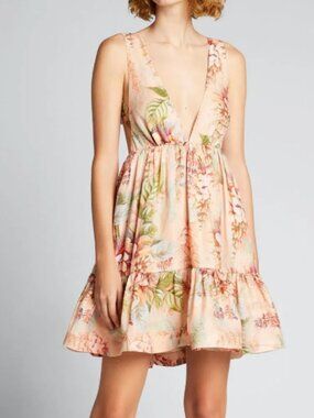 Zimmermann Candescent Plunge Mini Dress